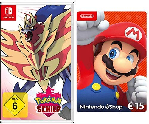 Pokémon Schild [Nintendo Switch] + Nintendo eShop 15 EUR Guthaben [Download Code]
