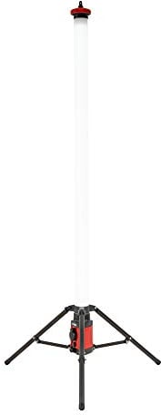 STIER Tour d'éclairage de chantier à LED 360°, 6 100 lumens, 72 W, 240 V, lentille en polycarbonate antichocs, projecteur de chantier, Projecteur sur trépied