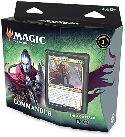 Magic The Gathering Gathering Zendikar Rising Commander Deck-Sneak Attack (Azul-Negro), Color (Wizards of The Coast C77280000)