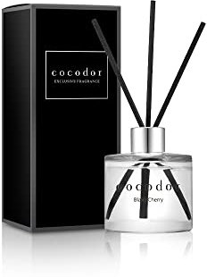 [COCODORr/Black Cherry] Reed Diffusers Oil, 50ml, Best for Home, Kitchen, Bathroom. Diffusers with sticks.