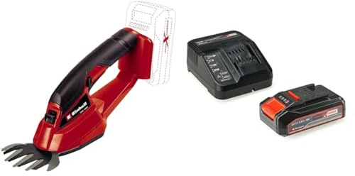 Einhell Akku-Grasschere GE-CG 18/1 Li Power X-Change (Li-Ion, 18V, 10 cm Schnittbreite Grasschneideblatt, Softgrip, Metallgetriebe, inkl. 2,5 Ah Akku und Ladegerät)