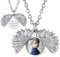 FOCALOOK Damen personalisiert Foto Kette 18k vergoldet Sonnenblume Medaillon zum Öffnen Anhänger für Bilder Namen Gravur Floating Locket Modeschmuck für Valentinstag Muttertag