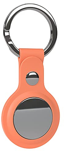 EAZY CASE - Schlüsselanhänger für AirTag Anhänger Hülle Silikon Orange AirTags Schutzhülle Air Tracker Schlüsselanhänger mit Schlüsselring geeignet auch als Air Tag Anhänger für Hunde, Katze, Kind