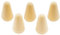 Musiclily Métrique 3,7mm Embouts Selecteur Plastique Interrupteur Bouton pour Switch 5 Positions Guitare électrique Strat, Crème (5 Pièces)
