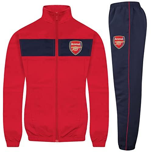 Arsenal FC - Jungen Trainingsanzug - Jacke & Hose - Offizielles Merchandise - Geschenk für Fußballfans - Rot - 12-13 Jahre