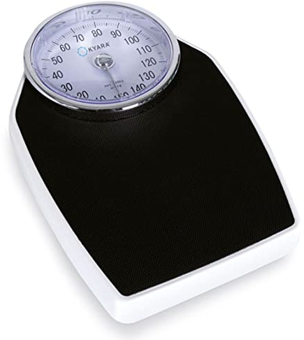 Klassische analoge mechanische Personenwaage weiß analog Zifferblatt Tragkraft max. 150 kg Art. LTK650