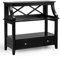 COSTWAY Console Table, Wooden Narrow Hall Desk Sofa Side Table with Drawer and Open Storage Shelves, X-Shaped End Display Accent Table for Living Room Bedroom Entryway Hallway (Black)