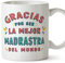 MUGFFINS Tazas para MADRASTRA - En Español - Gracias por ser el mejor - 11 oz / 330 ml - Regalo original y divertido