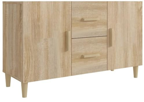 vidaXL Sideboard Living Room Furniture Cupboard Storage Cabinet Highboard Home Organiser Console Telephone Cabinet Sonoma Oak Engineered Wood