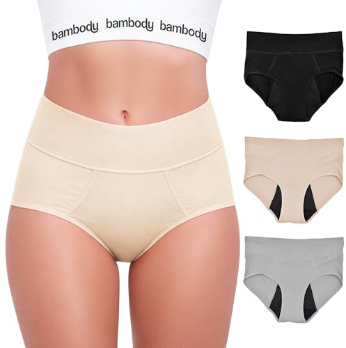 Bambody Period Underwear for Women - Period Underwear for Teenage Girls | Absorbent Period Panties Bamboo Rayon Comfortable, Breathable