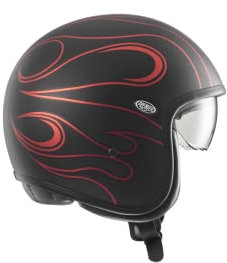 Premier Offener Helm Vintage,FR RED Chromed BM,S