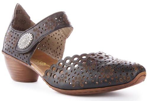 Rieker Pia Womens Open Court Shoes 8 UK Blu Navy