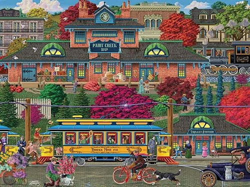 Cobble Hill 275 Teile Easy Handling Puzzle - Trolley Station - Musterposter inklusive