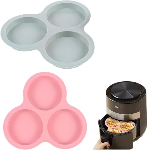 Molde silicona freidora de aire,moldes para freidora de aire,Accesorio reutilizable para freidora de aire, bandeja plegable de silicona alimentaria para hornear