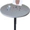 CAKERS Tischdecke Rund Elastische, Gartentischdecke Outdoor Tischdecke, Wasserdicht Rutschfestem Runden Tischdecken, Wachstuchtischdecke mit Gummizug (60cm Durchmesser,Grau)