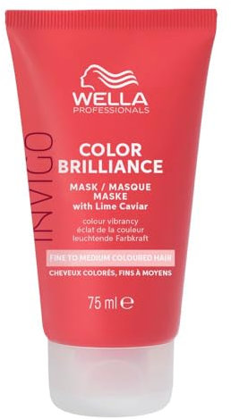 Wella Professionals Invigo Color Brilliance Mask fine – professionelle Haarmaske für feines, gefärbtes Haar – farbschützende Haarkur mit Vitamin E und Antioxidanzien – 75ml