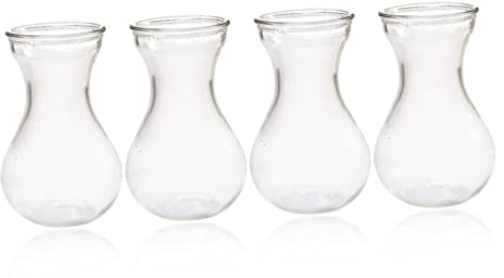 HOMSFOU 4pcs Hyacinth Vase Bulk Wedding Decor Office Decore Wedding Flower Stand Single Stem Vase Hydroponic Plant Vase Room Decor Aesthetic Desktop Flower Holder Flower Vase Vases Vintage