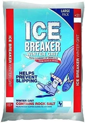 indigo® White De-Icing Rock Salt for Winter Ice and Snow Clearing Roads Paths & Driveways- Approx 10Kg
