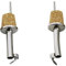 EHOTER Lot De 2 Becs Verseurs D'huile d'olive en Acier Inoxydable Becs Verseurs pour Huile pour Bouteilles avec Bouchon en Liège pour Vin Liqueur Café Sirop Et Vinaigre