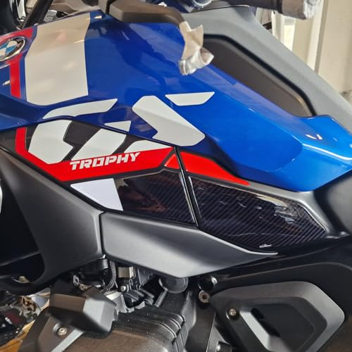 Resin Bike Adesivi Moto Compatibile con BMW R 1300 GS Trophy 2023-2025. Protezioni Para Telaio Centrale da Urti e Graffi. Adesivi Resinati con Effetto 3D Made in Italy