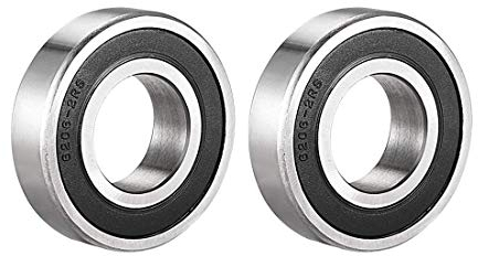 TUZUK 2 Stück 6206-2RS Kugellager Abgedichtet 30x62x16mm Vorgeschmiert/Chromstahl/Gummi Doppeldichtung, 6206RS Rillenkugellager