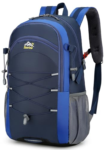Besrina Wanderrucksack, 40 l, multifunktional, wasserabweisend, Reiserucksack mit reflektierender, großer Kapazität, Tagesrucksack für Wandern, Camping, Trekking, Laufen, Radfahren, Outdoor-Sport