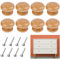 GMHLLES 8-Piece Wooden Door & Drawer Knobs - Round Mushroom Handles with Screws for Kitchen & Office Furniture