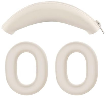 CRGANGZY Almohadillas de silicona para los oídos, funda suave de repuesto para auriculares Sony ULT WEAR WH-ULT900N/WH-1000XM3/XM4 (marfil)