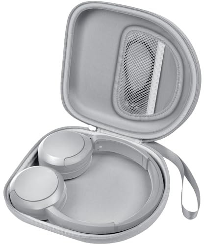 Custodia per cuffie compatibile con cuffie wireless Sony WH-CH520 Cuffie Bluetooth On-Ear con microfono, cancellazione del rumore, borsa per auricolari per cavo USB per lavoro, nero (solo scatola)