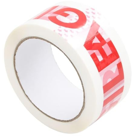 vidaXL Paketklebeband 36 Stk., Klebeband FRAGILE Aufdruck, Packband für Versand Umzug Lagerung, Paketband Kleberollen, Weiß 48mm x 66m