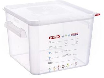 Araven Squared Transparent Container Polypropylene - 12Ltr with Lid 290x290x210