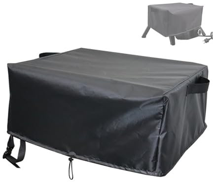 Pizzaofen-Abdeckung, Grillabdeckung wetterfest mit Kordelzug und Griff für Coz- ze 90347 17 in Gas-Pizzaofen, Grill Abdeckhaube für Gasgrill 62 x 62 x 28 cm