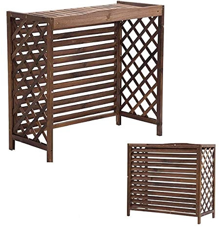 AILZCFX Cubierta de Aire Acondicionado para Exteriores Valla de privacidad, 85x35x70cm Aire Acondicionado Resistente a la Intemperie Valla Pantalla Estante de Flores Persianas Soporte de Flores de m