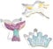 Anniversary House Fairytale Dreams Cookie Cutter Trio 3 Piece Set Tin-Plated Steel, Biscuit Cutters, Mermaid, Unicorn, Crown, K0017