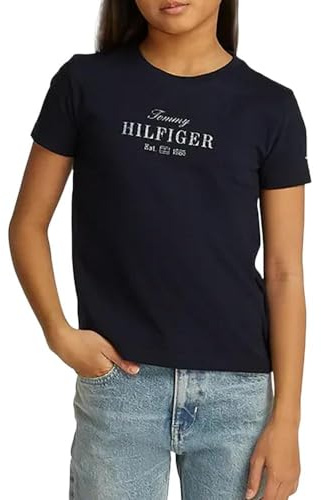 Tommy Hilfiger T-Shirt Marine Mädchen Script, marine, 12 Jahre