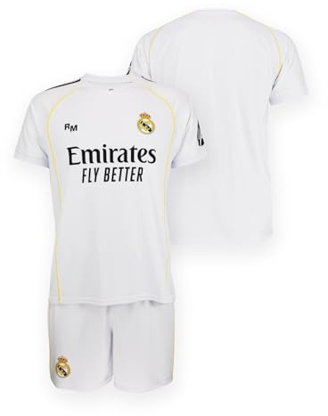 Real Madrid Heimtrikot 25/26 für Kinder - Größe 116 bis 164 - Saison 2025/2026 - Offizielles Fanprodukt Kids - Heimtrikot
