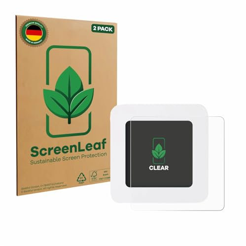 ScreenLeaf 2 Pack Screen Protector compatible with Xiaomi Mi Temperature and Humidity Monitor 2 [sustainable screen protection, clear, anti-scratch]