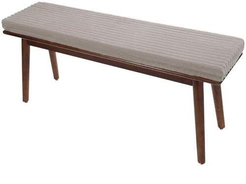 Bankauflage 200×40 CM, 5CM Dicke Cord Bankkissen, Waschbare Sitzauflage Sitzkissen Bank, Stuhlkissen Bankpolster, Gartenbank Auflage Outdoor, Sitzpolster Bankpolster für Küche Esszimmer, Hellbraun