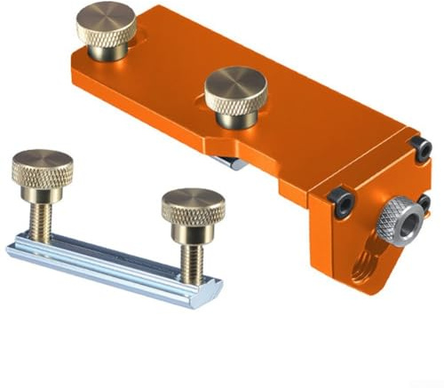 Aluminum Profile Drill Guide for 20 30 40 Type Extrusions with Adjustable Stop and Tapping Assistant Function, Includes Drill Jig and Socket Set for Precision Positioning in DIY an(a)