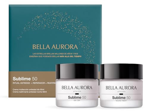 Bella Aurora Sublime 50 Anti-Aging-Set, Tagescreme, LSF20, 50 ml, mit straffender Nachtcreme, 50 ml, straffende Gesichtscreme, Tag und Nacht, Anti-Falten
