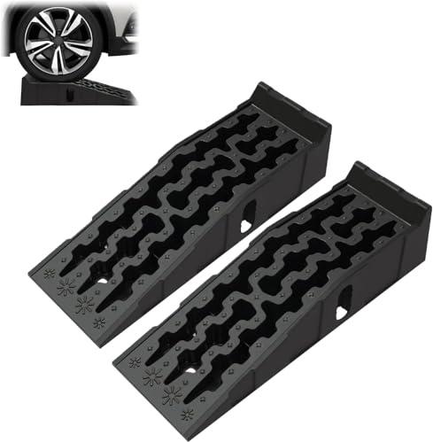 Rampa di carico per auto, 2 rampe di carico pesanti, piattaforma di accesso per auto, 7 T, capacità di carico per camper, rimorchi, garage, officina, cambio olio e riparazione