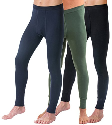 HERMKO 3540 Herren Lange Unterhosen mit Eingriff 3er Pack (Weitere Farben) Bio-Baumwolle