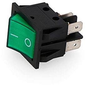 EDM 45051 Interruptor Bipolar 15A, Verde, 250 V
