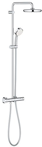 GROHE New Tempesta Cosmop. System Shower System with Thermostat for Wall Mounting Chrome 26302001