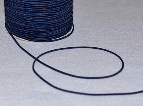 Cordon rond elastique - Bleu Marine - ø 2mm souple - (au mètre)
