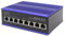 DIGITUS PoE Netzwerk-Switch - 8-Port Fast Ethernet - DIN-Rail Montage - Klemmleiste - Lüfterlos - Schwarz/Blau