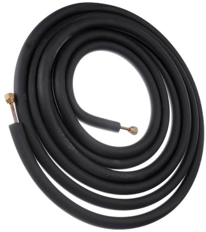 Wnuanjun, 6M 1/4-3/8 Partes de Aire Acondicionado Tubo de Bobina Tubo de Tubería de Aluminio y Cobre Par 1P Aislamiento de Calor Tubería de Aire Acondicionado Accesorios