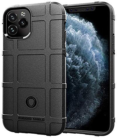LABILUS iPhone 11 Pro Max case, (Rugged Shield Series) TPU Thick Solid Rough Armor Tactical Protective Cover Case for iPhone 11 Pro Max (2019) - Dark Black