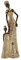 Lifestyle & More Moderne Skulptur Dekofigur Frau Afrikanerin Gold/braun Höhe 31 cm