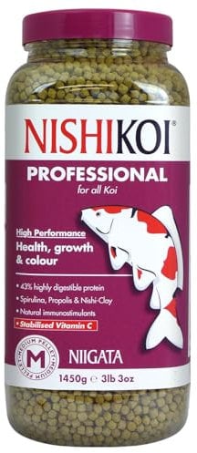 Nishikoi Niigata - Alimento Profesional para Todos los gránulos medianos de Carpa koi, 1450 g